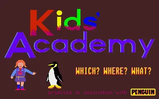 Kids' Academy - Which, Where, What title screen