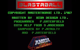 Blastaball title screen