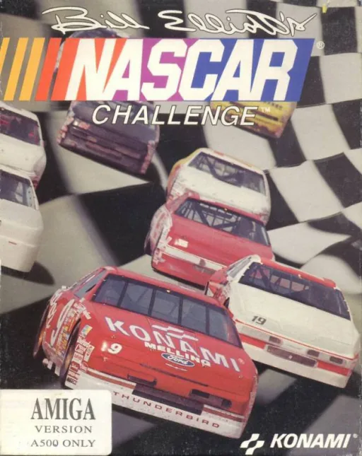 Bill Elliott's NASCAR Challenge cover art for Commodore Amiga