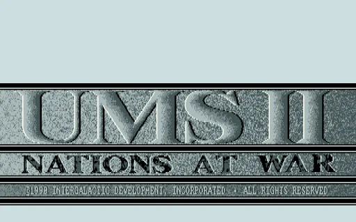 UMS II - Nations at War (Europe) (v1.2 020391) title screen
