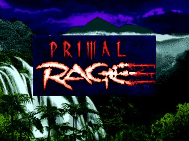 Primal Rage (Europe) (ECS) title screen