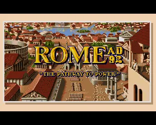 Rome AD 92 - The Pathway to Power (Europe) (Amiga 600 HD Bundles - Epic + Language Lab) title screen