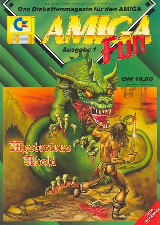 Mysterious Worlds (Europe) (Coverdisk - Amiga Fun - Issue 02) cover art for Commodore Amiga