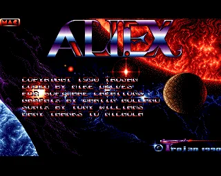 Aliex (Europe) (Trojan Phazer Required) title screen