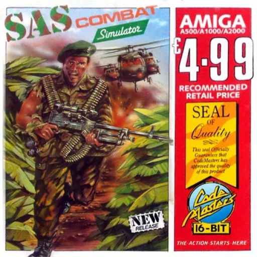 SAS Combat Simulator + MiG-29 Soviet Fighter + Kamikaze (Europe) (Compilation - Quattro Fighters) cover art for Commodore Amiga