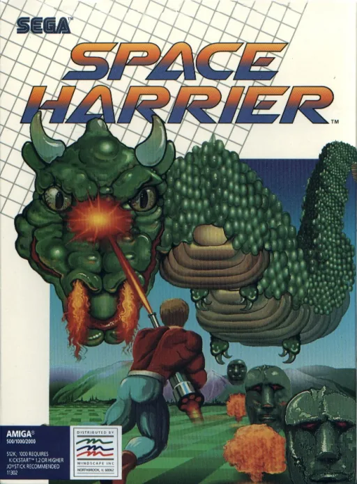 Space Harrier + Space Harrier - Return to the Fantasy Zone (Europe) (Compilation - Finale) cover art for Commodore Amiga