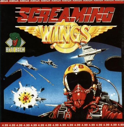 Screaming Wings cover art for Commodore Amiga