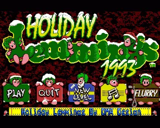 Holiday Lemmings 1993 screenshot