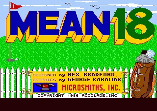 Mean 18 title screen
