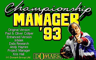 Championship Manager '93 title screen