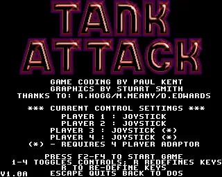 Tank Attack title screen