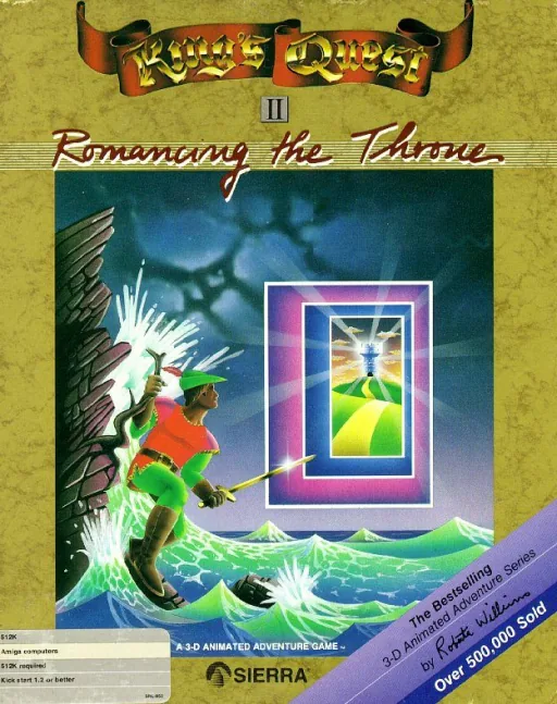 King's Quest II - Romancing the Throne (Europe) (v2.0J) cover art for Commodore Amiga