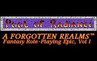 Advanced Dungeons & Dragons - Pool of Radiance - A Forgotten Realms Fantasy Role-Playing Epic, Vol.I title screen