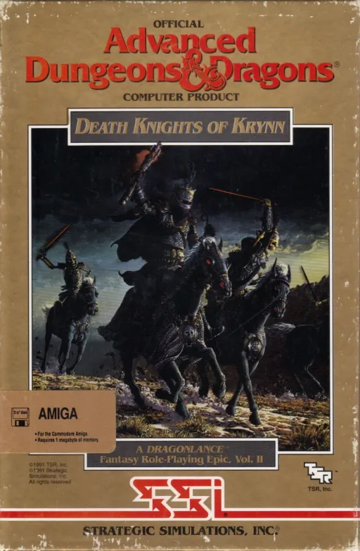 Advanced Dungeons & Dragons - Death Knights of Krynn - A DragonLance Fantasy Role-Playing Epic, Vol.II cover art for Commodore Amiga