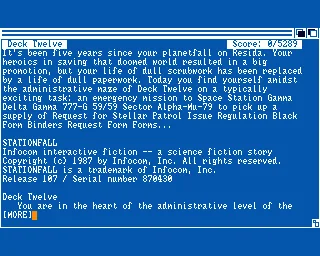 Stationfall (USA) (r107) title screen