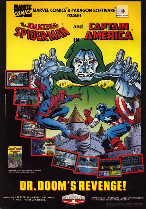 Amazing Spider-Man, The and Captain America in Dr. Doom's Revenge! cover art for Commodore Amiga