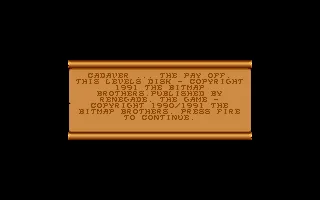 Cadaver - The Payoff (Europe) (En,Fr,De) (Addon) title screen