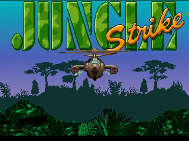 Jungle Strike (Europe) (AGA) title screen