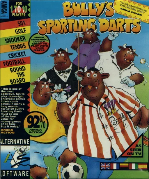 Bully's Sporting Darts cover art for Commodore Amiga
