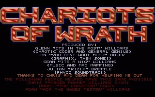 Chariots of Wrath title screen