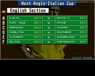 Backdrop artwork for Championship Manager '94 Season Disk - End of Season '93-'94 (Europe) (Data Update Disk) (Addon)