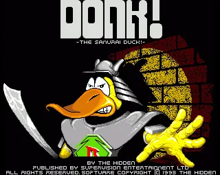 Donk! - The Samurai Duck! (Europe) (OCS, AGA) title screen