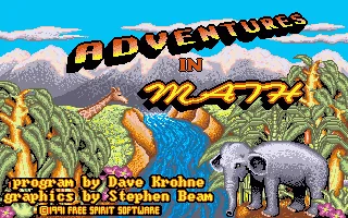 Adventures in Math title screen