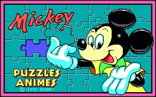 Mickey Puzzles Animes title screen
