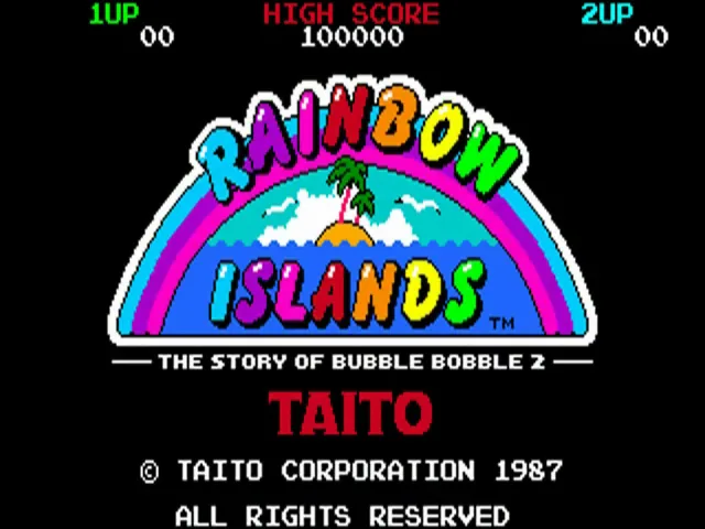 Rainbow Islands (Europe) (Budget - The Hit Squad) title screen
