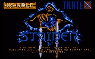 Strider II + Indiana Jones and the Last Crusade - The Action Game (Europe) (Compilation - Superheroes) title screen