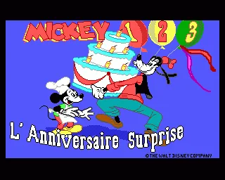 Mickey 123 - L'Anniversaire Surprise title screen
