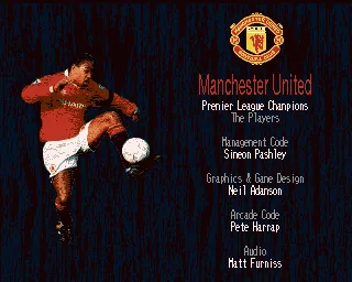 Manchester United - Premier League Champions - 1994-95 Season Data Disk (Europe) (Addon) title screen