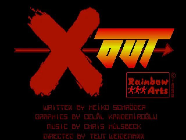 X-Out (Europe) (Budget - Kixx) title screen