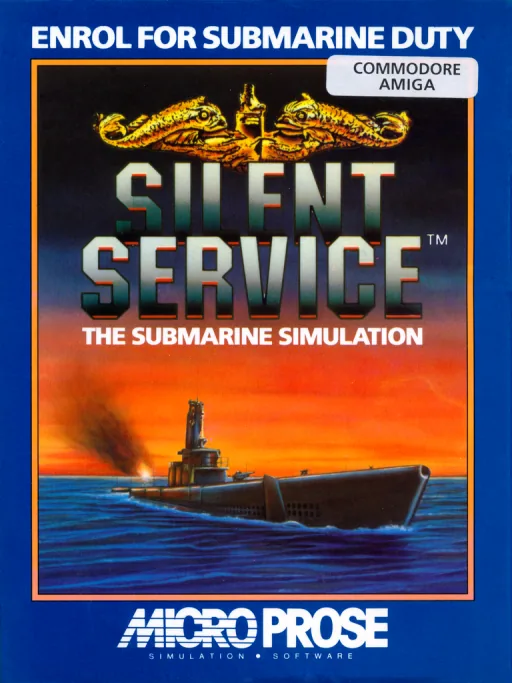 Silent Service - The Submarine Simulation cover art for Commodore Amiga