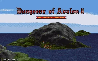 Dungeons of Avalon II - The Island of Darkness (Europe) (Coverdisk - Amiga Mania - Issue October '92) title screen