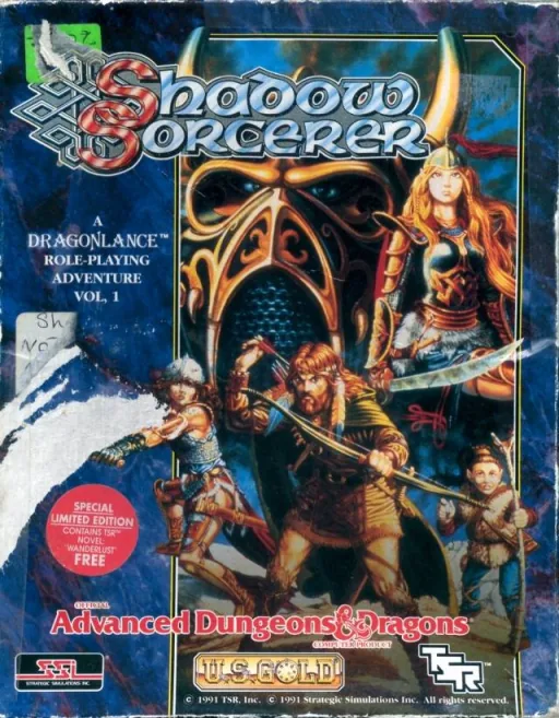 Advanced Dungeons & Dragons - Shadow Sorcerer - A DragonLance Role-Playing Adventure Vol,1 (Europe) (UK-B 1.0) cover art for Commodore Amiga