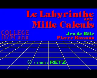Labyrinthe aux Mille Calculs, Le title screen