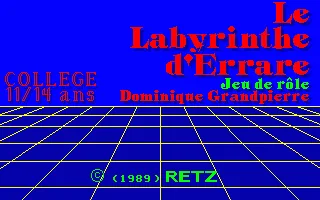 Labyrinthe d'Errare, Le title screen
