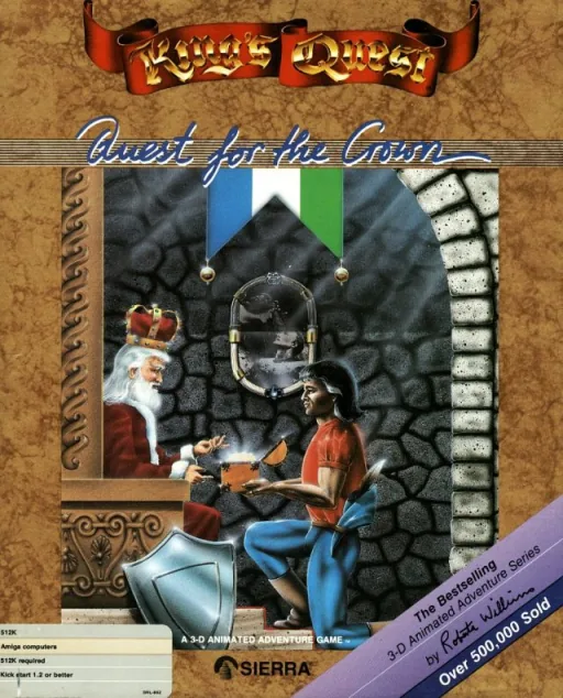 King's Quest - Quest for the Crown (Europe) (v1.000.054) (SCI) cover art for Commodore Amiga