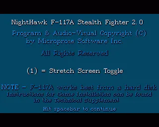 NightHawk F-117A Stealth Fighter 2.0 screenshot