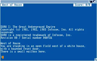 Zork I - The Great Underground Empire title screen