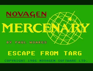 Mercenary - Escape from Targ + The Second City title screen