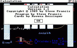 Calculation title screen