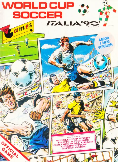 Rick Davis's World Trophy Soccer cover art for Commodore Amiga