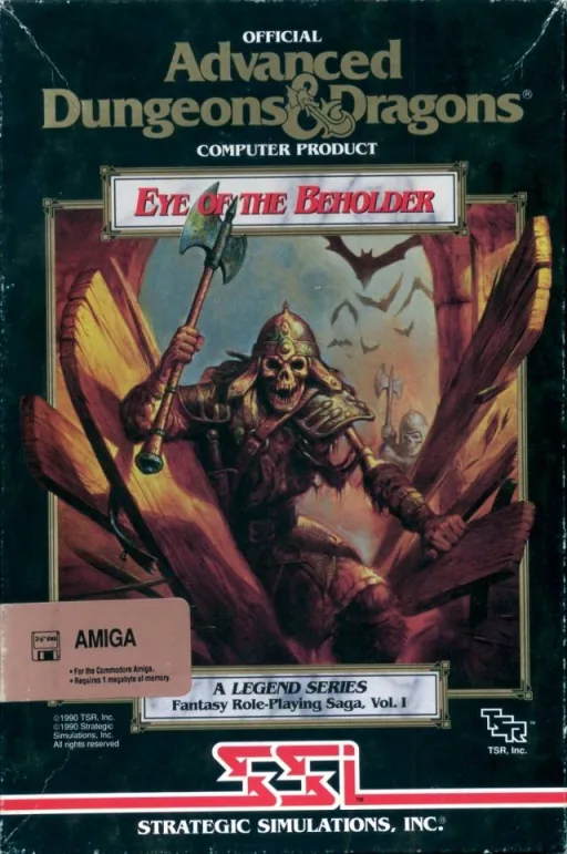 Advanced Dungeons & Dragons - Eye of the Beholder - A Legend Series Fantasy Role-Playing Saga, Vol.I cover art for Commodore Amiga