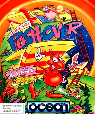 Push-Over (Europe) (En,Fr,De,Es) (Copyright Ocean Title) cover art for Commodore Amiga