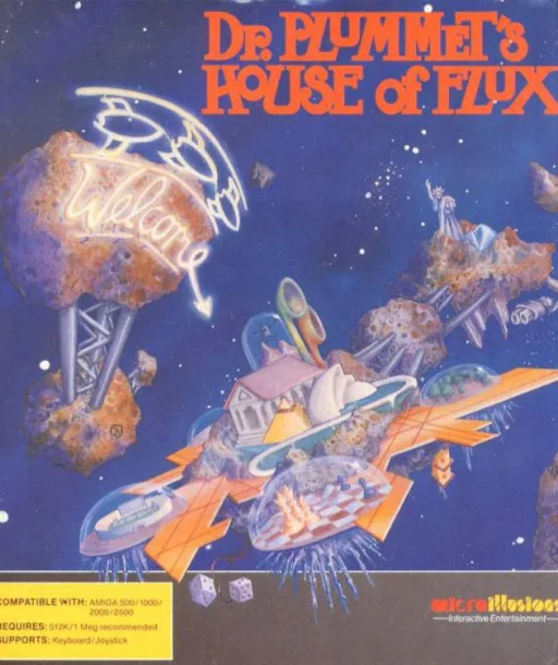 Dr. Plummet's House of Flux cover art for Commodore Amiga