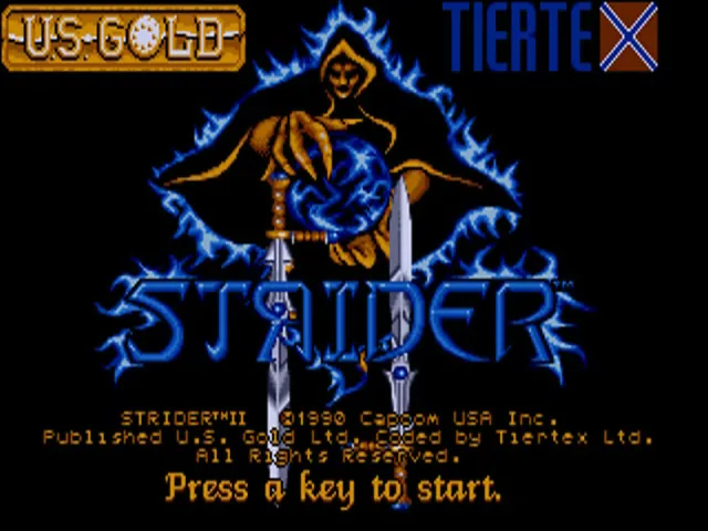 Strider II title screen