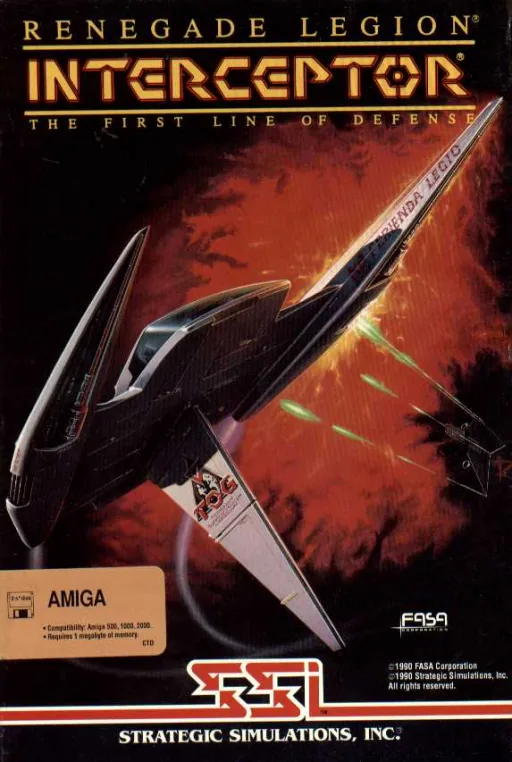 Renegade Legion - Interceptor cover art for Commodore Amiga
