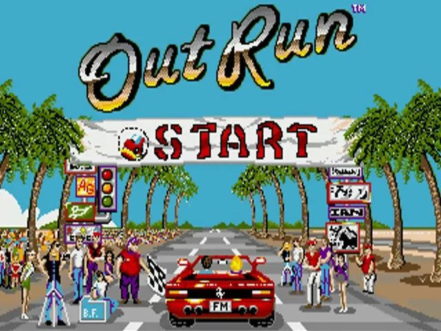 OutRun (Europe) (1987) title screen